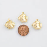 18K Gold PVD Tropical Fish Charm - Tarnish Resistant