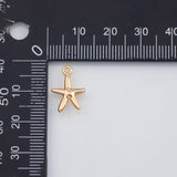 18K Gold PVD Star fish starfish charm - Tarnish Resistant