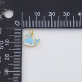 18K Gold PVD Whale charm enamel - Tarnish Resistant