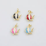 18K Gold PVD Fish charm enamel - Tarnish Resistant