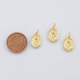 18K Gold PVD Rose flower charm - Tarnish Resistant