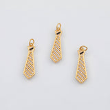 18K Gold PVD Tie charm - Tarnish Resistant