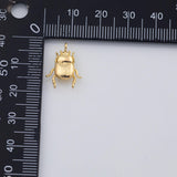 18K Gold PVD Beetle Scarab Charm 12x16mm Pendant Charms - Tarnish Resistant