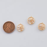 18K Gold PVD ocean beach scenery star mother of pearl charm 12mm pendant charms - Tarnish Resistant