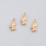 18K Gold PVD praying hs 10x19mm pendant charms - Tarnish Resistant