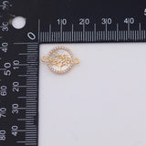 18K Gold PVD tree of life connector mother of pearl 12x17mm charm pendant charms - Tarnish Resistant