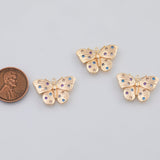 18K Gold PVD Butterfly Charm Multicolor 15x21mm Pendant Charms - Tarnish Resistant