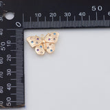 18K Gold PVD Butterfly Charm Multicolor 15x21mm Pendant Charms - Tarnish Resistant