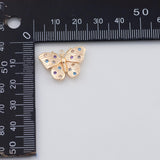 18K Gold PVD Butterfly Charm Multicolor 15x21mm Pendant Charms - Tarnish Resistant