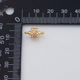 18K Gold PVD Cube Connector 7x14mm Charm Pendant Charms - Tarnish Resistant