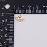 18K Gold PVD Celestial Saturn Planet Micro d Star Bail Pendant | AA-1186 Charm Pendant Charms 9x12mm - Tarnish Resistant
