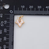 18K Gold PVD maple leaf charm canada 10x15mm mother of pearl autumn fall charm pendant charms - Tarnish Resistant