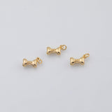 18K Gold PVD Bone dog bone charm - Tarnish Resistant