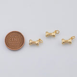 18K Gold PVD Bone dog bone charm - Tarnish Resistant