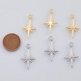 18K Gold PVD North Star charm - Tarnish Resistant