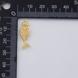 18K Gold PVD Fish that can move charm - Tarnish Resistant