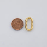 18K Gold PVD Carabiner Push Clasp - Tarnish Resistant
