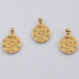 18K Gold PVD Snake charm - Tarnish Resistant