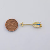 18K Gold PVD Arrow charm - Tarnish Resistant