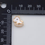 18K Gold PVD Rocking Horse Mother of Pearl charm - Tarnish Resistant