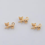 18K Gold PVD Cat charm - Tarnish Resistant