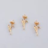 18K Gold pvd Flower charm - Tarnish Resistant