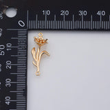 18K Gold PVD Flower charm - Tarnish Resistant