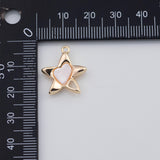 18K Gold PVD Star mother of pearl charm - Tarnish Resistant