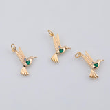 18K Gold PVD Hummingbird charm - Tarnish Resistant