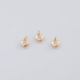 18K Gold PVD Dainty Heart charm - Tarnish Resistant