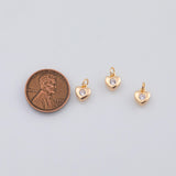18K Gold PVD Dainty Heart charm - Tarnish Resistant