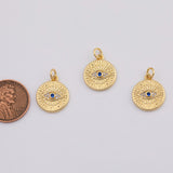 18K Gold PVD Evil eye charm - Tarnish Resistant