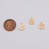 18K Gold PVD Flower Mother of Pearl charm - Tarnish Resistant