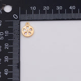 18K Gold pvd Flower Mother of Pearl charm - Tarnish Resistant