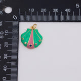 18K Gold PVD Enamel Clam Shell Sea Shell charm - Tarnish Resistant