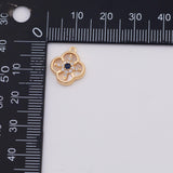18K Gold PVD Mother of Pearl Clover charm - Tarnish Resistant