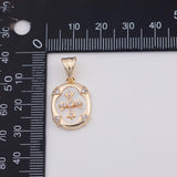 18K Gold PVD Mother of Pearl Cross charm - Tarnish Resistant