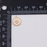 18K Gold PVD Mother of Pearl Clover charm - Tarnish Resistant