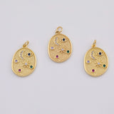 18K Gold PVD Moon Stars Night Sky charm - Tarnish Resistant