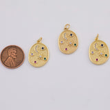 18K Gold PVD Moon Stars Night Sky charm - Tarnish Resistant
