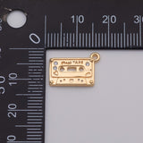 18K Gold PVD Cassette Tape Charm - Tarnish Resistant