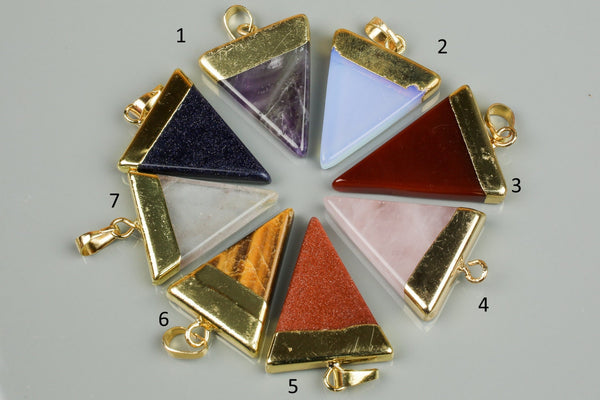 Triangular Point 25x30mm Gold Plated