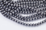 Navajo Hematite Beads Off round Smooth Beads AAA 2mm 3mm 4mm 6mm 8mm 10mm 12mm 15.5" Strand