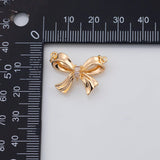 18K Gold PVD Bow Connector 22x15mm - Tarnish Resistant