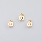 18K Gold PVD apple slice charm 9x13mm - Tarnish Resistant