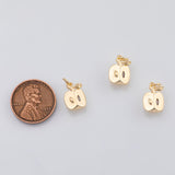 18K Gold PVD apple slice charm 9x13mm - Tarnish Resistant