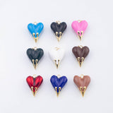 18K Gold PVD Enamel Heart Charm 21x19mm Pendant Charms - Tarnish Resistant