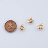 18K Gold PVD Hs Holding a Heart Charm Love 9mm - Tarnish Resistant