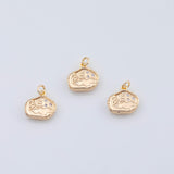 18K Gold PVD Freem Mountain est Scene Charm with Night Sky Wilderness Charm Camping 11x11mm - Tarnish Resistant