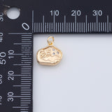 18K Gold PVD Freem Mountain est Scene Charm with Night Sky Wilderness Charm Camping 11x11mm - Tarnish Resistant